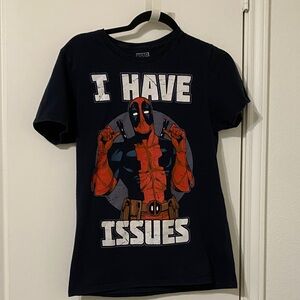 Marvel Deadpool Navy T-Shirt with Bold Graphic